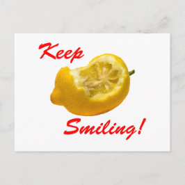Lemon-Behållan ler.. Vykort
