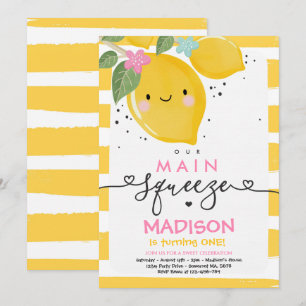 Lemon Birthday-inbjudan - vår viktigaste snara Par Inbjudningar