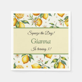 Lemon Birthday Napkins Squeeze Pappersservett