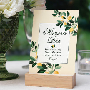 Lemon Blommar Blommigt Träd Elegant Mimosa Pub Poster