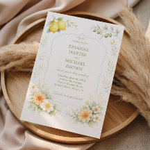 Lemon Blommig Mjuk Elegant