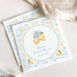 Lemon Blommigt Italy Bow Möhippa Pappersservett