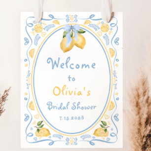 Lemon Blommigt Italy Bow Möhippa Welcome Foa Poster
