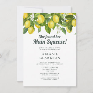 Lemon Blommigt Main Squeeze Möhippa Inbjudningar