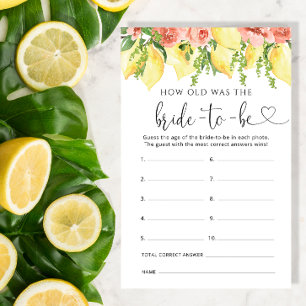 Lemon Blommigt Möhippa Hur gammalt var Bride Game?