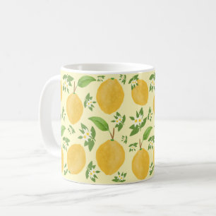 Lemon Bloom Kollektion mönstrad gul Kaffemugg