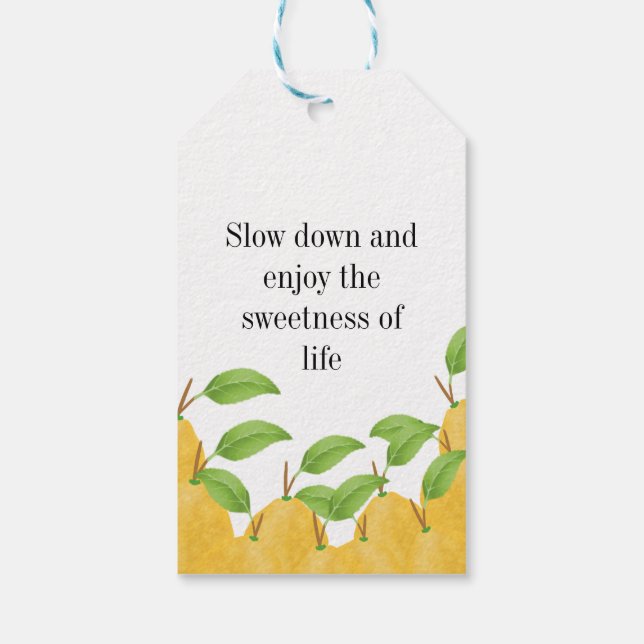 Lemon Bloom Kollektion Presentetikett (Baksidan)