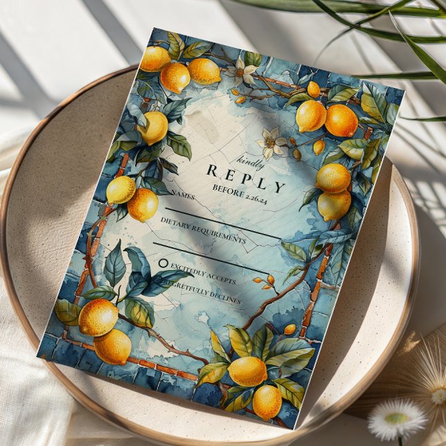 Lemon Blossom Garden Wedding OSA Kort (Skapare uppladdad)