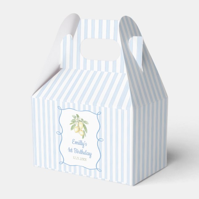 Lemon Blue Födelsedag Presentaskar (Framsidan Sidan)