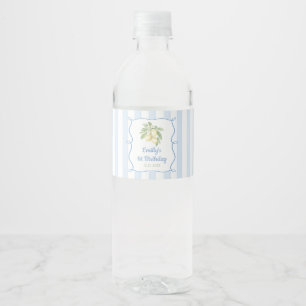 Lemon Blue Födelsedag Vattenflaskor Etikett