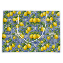 Lemon Blue Fransk Country Watercolor Kakel