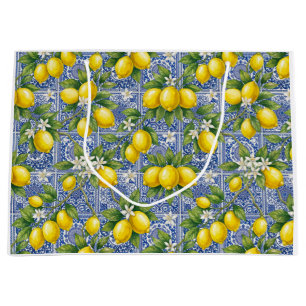 Lemon Blue Fransk Country Watercolor Kakel