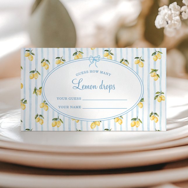 Lemon Blue Italiana Gissa hur många citrondroppar Tilläggskort (Skapare uppladdad)