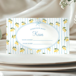Lemon Blue Italiana Gissa hur många Kisses Tilläggskort