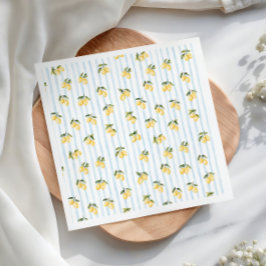 Lemon Blue Italiensk Bröllopsdusch Pappersservett