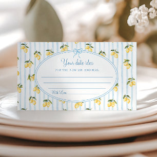 Lemon Blue Italy Date Night Idea Tilläggskort