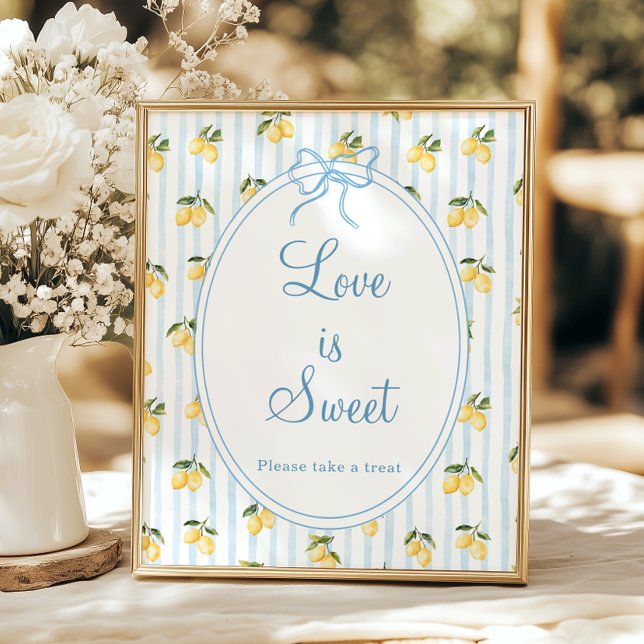Lemon Blue Rand Italienska Kärlek är Sweet Poster (Skapare uppladdad)