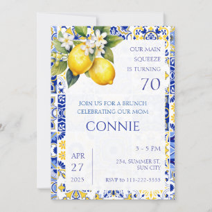 Lemon Blue Tiles (Italien) Inbjudningar