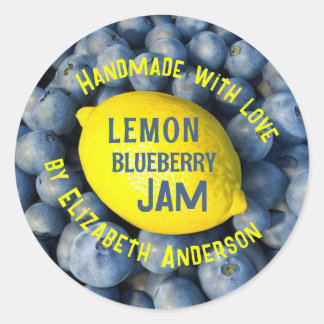 Lemon & Blueberry Sylt Runt Klistermärke