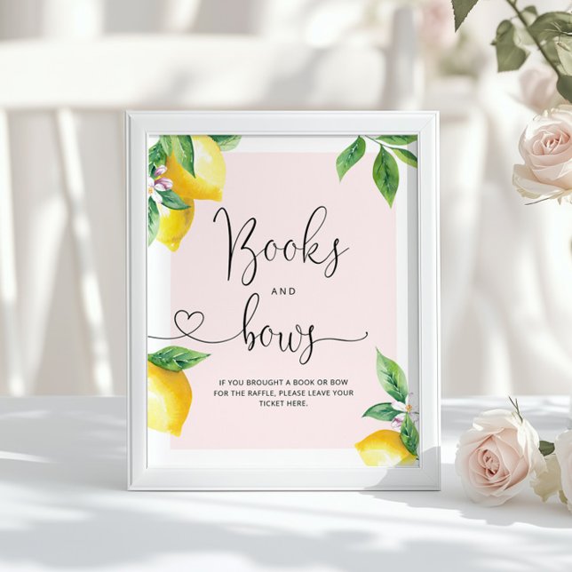 Lemon Books and Bows Baby Shower Poster (Skapare uppladdad)