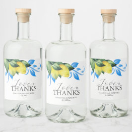 Lemon Bord Decor Spritflaskor Etikett
