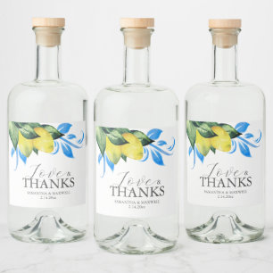 Lemon Bord Decor Spritflaskor Etikett