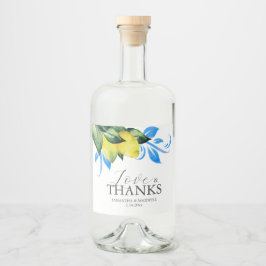 Lemon Bord Decor Spritflaskor Etikett