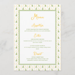 Lemon Botanical Citrus Sommar Garden Wedding Meny