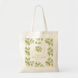 Lemon Botanical Tote Bag Tygkasse