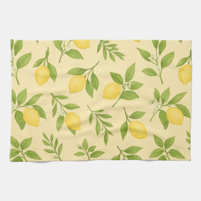 Lemon Botanisk  Kökshandduk (Horisontell)