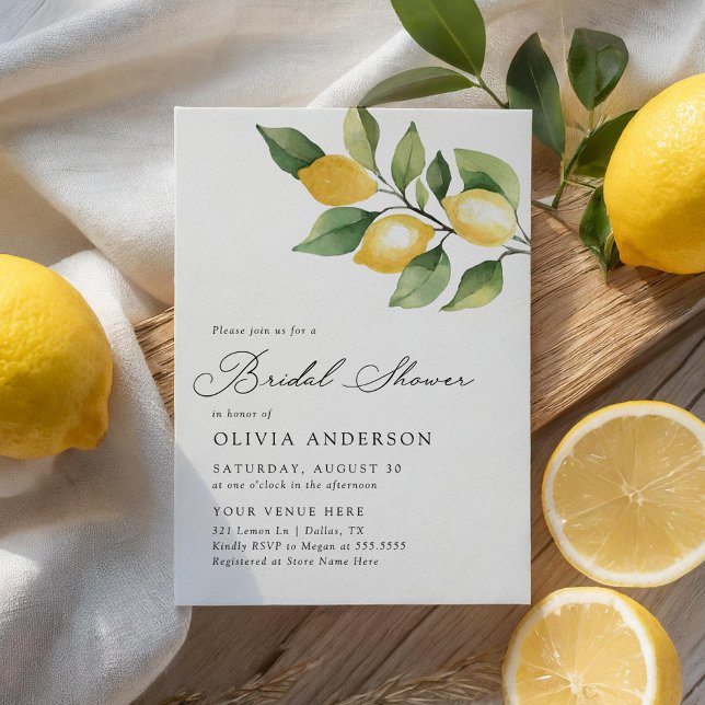 Lemon Botaniska Medelhavsregionen-Möhippan Inbjudningar (Skapare uppladdad)