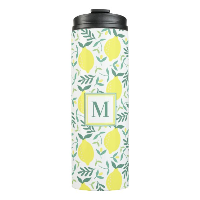 Lemon botaniskt monogram mönster (Framsida)