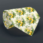 Lemon Bouquet with White Blossoms Pattern Slips<br><div class="desc">A tie with a lovely illustration of a bouquet of lemons surrounded by white blossoms leaves and sprigs.</div>