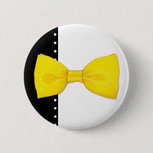 Lemon Bowtie Button Knapp