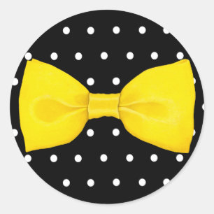 Lemon Bowtie Sticker Runt Klistermärke