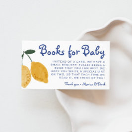 Lemon Boys böcker för baby shower baby bibliotek Tilläggskort