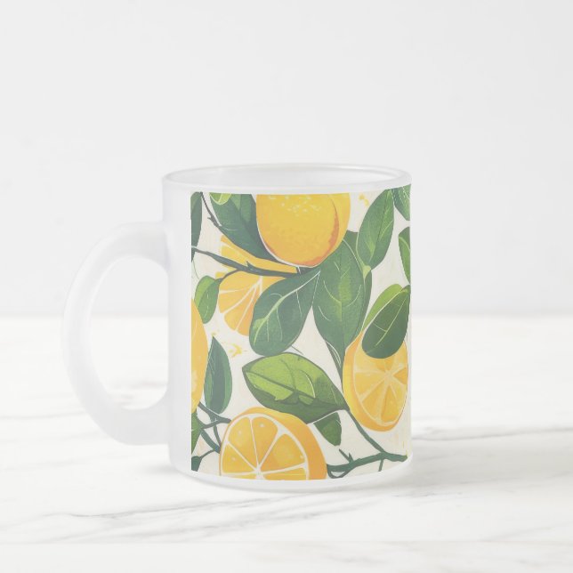 "Lemon Breeze Glasses" Frostad Glasmugg (Vänster)