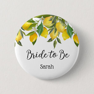 Lemon Bride to be Button - Lemon Buttons Knapp