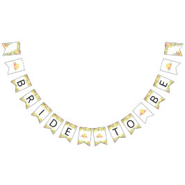 Lemon Bride to be Möhippa Bunting Flaggor