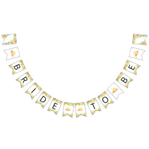 Lemon Bride to be Möhippa Bunting Flaggor