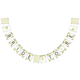 Lemon Bride to be Möhippa Bunting Flaggor