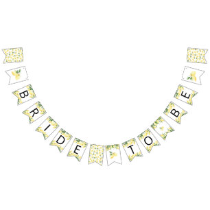 Lemon Bride to be Möhippa Bunting Flaggor