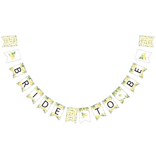 Lemon Bride to be Möhippa Bunting Flaggor (Alla)