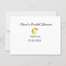 Lemon bröllopsdusch modern enkel minimal rustic b