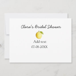 Lemon bröllopsfest modern enkel minimal rustic b julkort