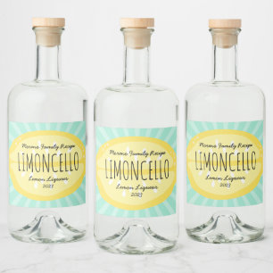 Lemon Burst Liqueur-etikett Spritflaskor Etikett
