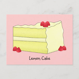 Lemon Cake-mottagningskort Vykort