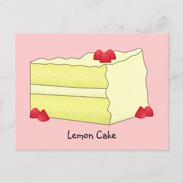 Lemon Cake-mottagningskort Vykort (Framsida)
