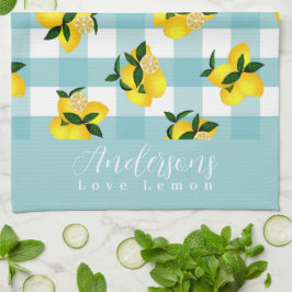 Lemon Chic Blue Gingham Kökshandduk