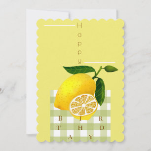 Lemon Chic Grattis på födelsedagen Gult Julkort